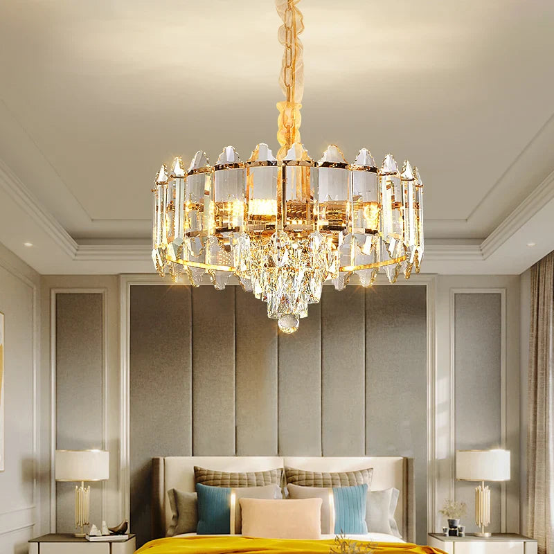 Afralia™ Crystal Chandelier: American Luxury LED Pendant for Living Room, Dining Room, and Bedroom