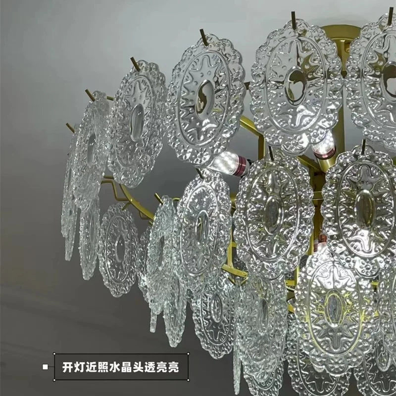 Afralia™ Luxury Crystal Glass Chandelier Lights for Bedroom Living Dining Room