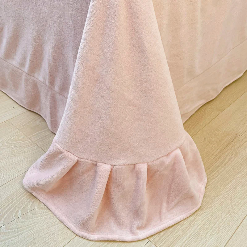 Afralia™ Pink Panda Applique Embroidery Bedding Set Double Queen Duvet Cover Bed Sheet Pillowcases