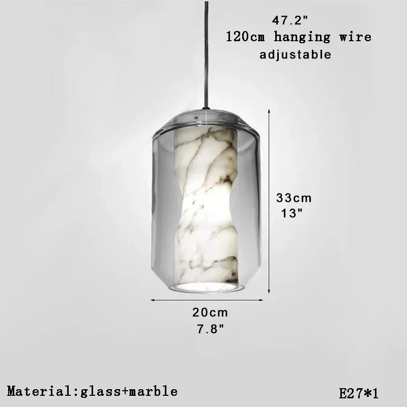 Afralia™ Marble Ball Pendant: Modern, Dimmable LED for Dining Table & Kitchen Island