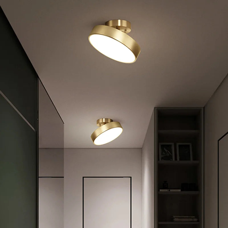 Afralia™ Brass LED Ceiling Chandelier: Adjustable, Modern Fixture for Bedroom, Living Room, Kitchen, Aisle.