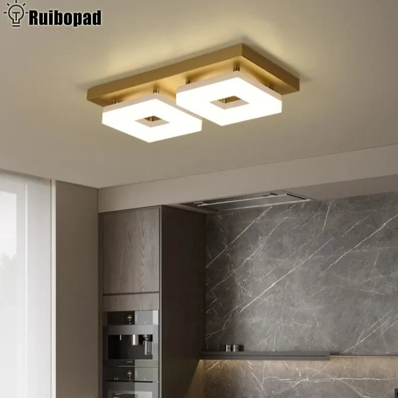 Afralia™ Modern Square LED Ceiling Light for Corridor, Hallway, Bedroom - Simple & Stylish Room Lighting