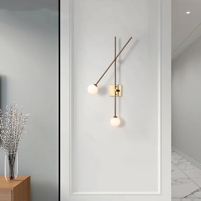 Afralia™ Nordic Minimalist Glass Wall Sconce with G9 Bulb