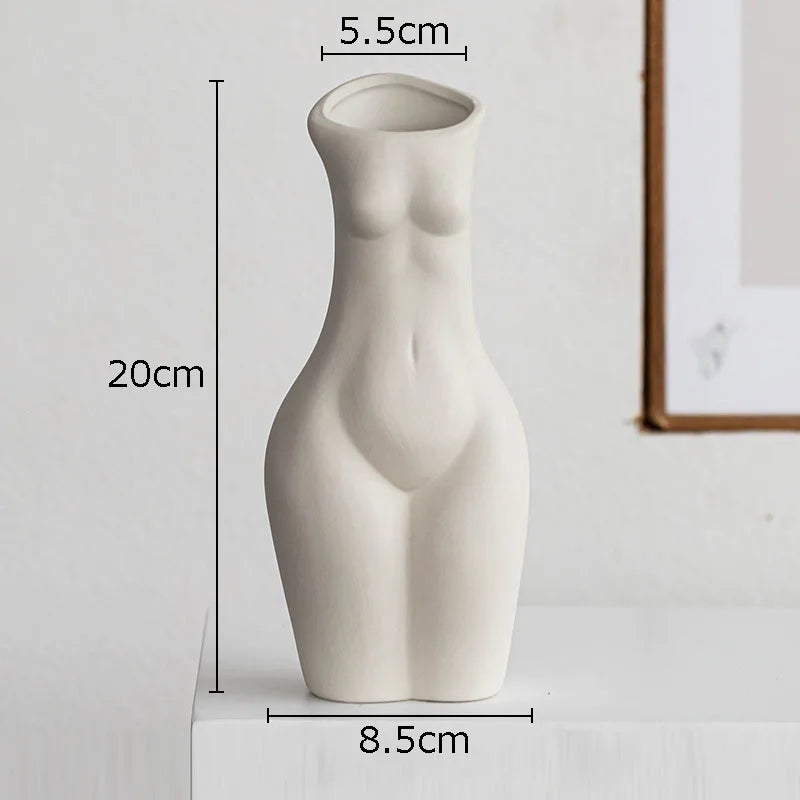Afralia™ Ceramic Nude Figures Vase Set for Artistic Desk Decor and Floral Arrangements