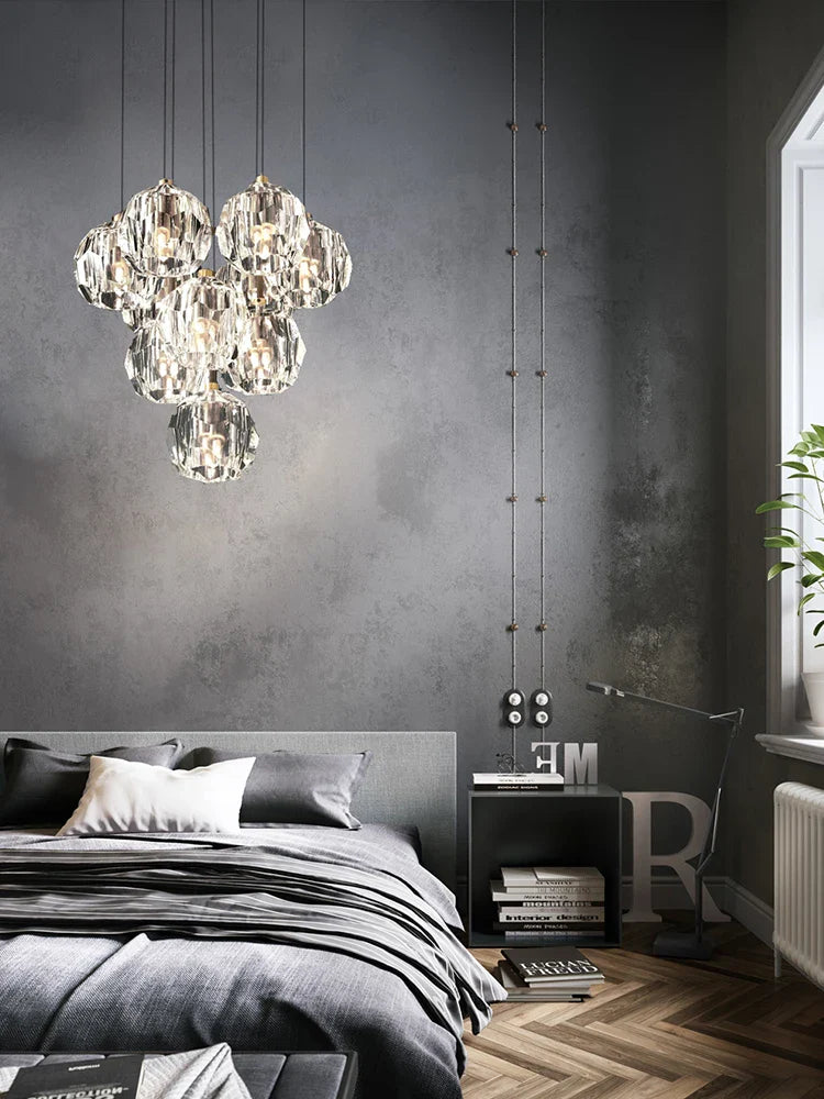 Afralia™ Crystal Gold Chandelier: Luxury Lighting Fixture for Kitchen, Modern Design & High-Quality Craftsmanship