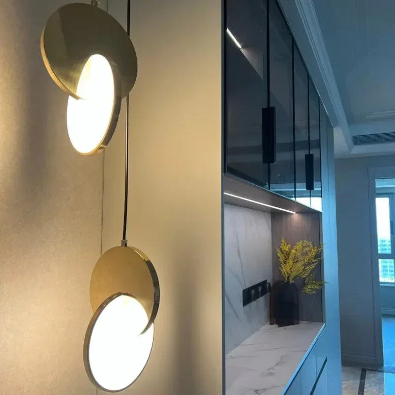 Afralia™ Stainless Steel Luxury LED Pendant Chandelier for Bedroom Bedside