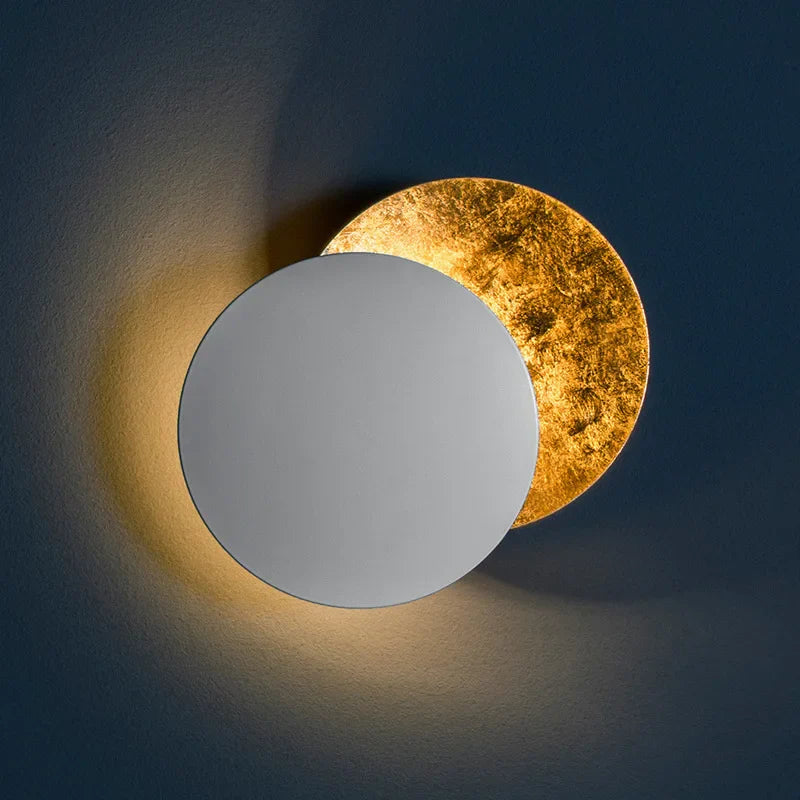 Afralia™ Moon Eclipse Nordic LED Wall Lamp Modern Home Indoor Decor Lighting