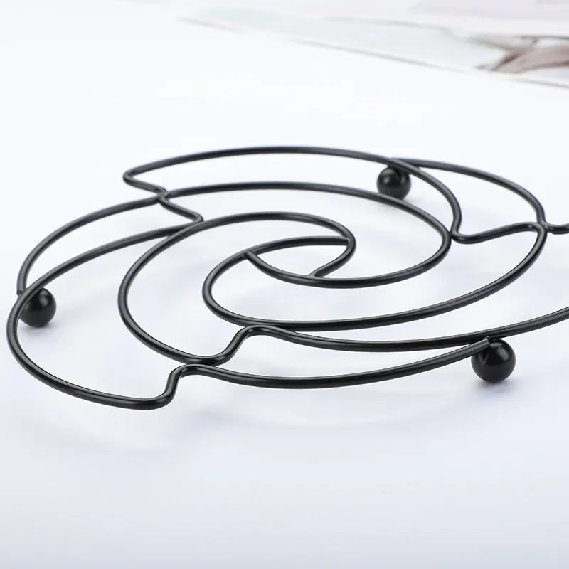 Afralia™ Iron Pan Pot Mat Stand Round Kitchen Placemats Coasters for Cookware & Drink Mats