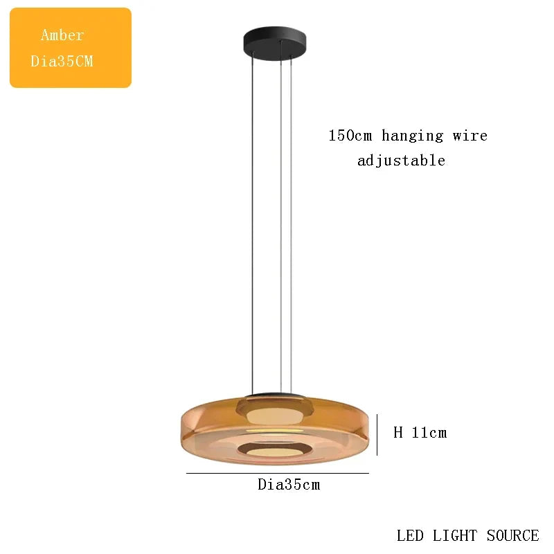 Afralia™ BOHEMIA Glass Pendant Light - Danish Design for Kitchen Island Dining Bedroom Tables