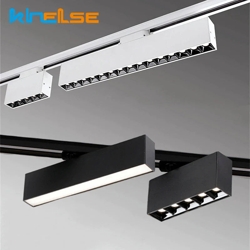 Afralia™ LED Track Light 10/20W COB Adjustable Grille Spot Lamp Linear Fill Rail Lighting