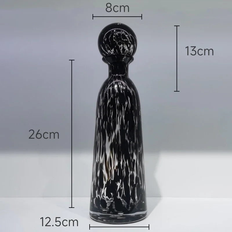 Afralia™ Leopard Texture Glass Vase: Modern Floral Vase for Chic Room Decor