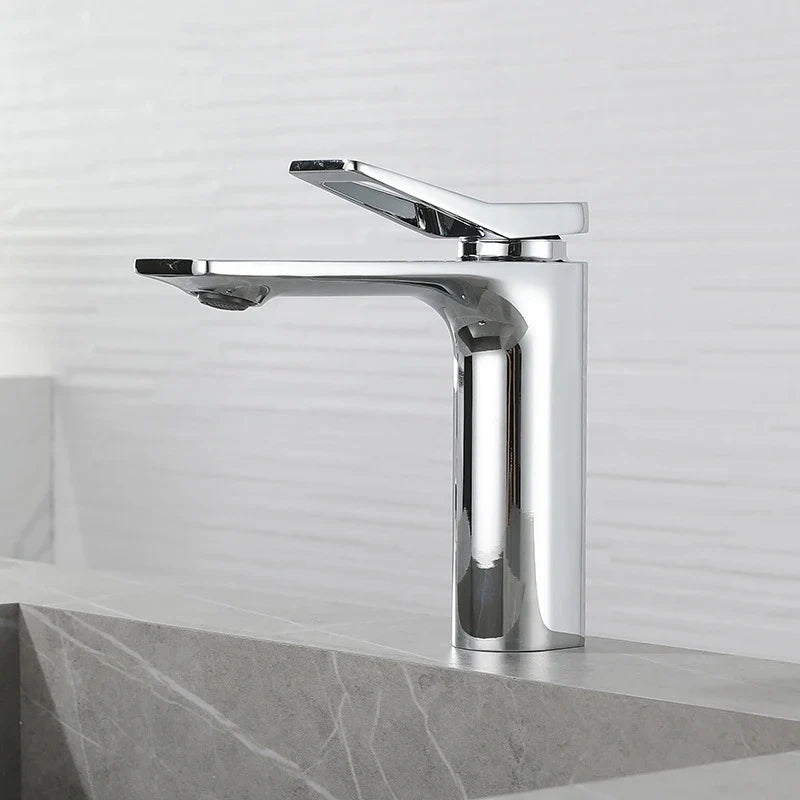 Afralia™ Modern Black Grey Bathroom Basin Faucet Deck Mounted Mixer Tap
