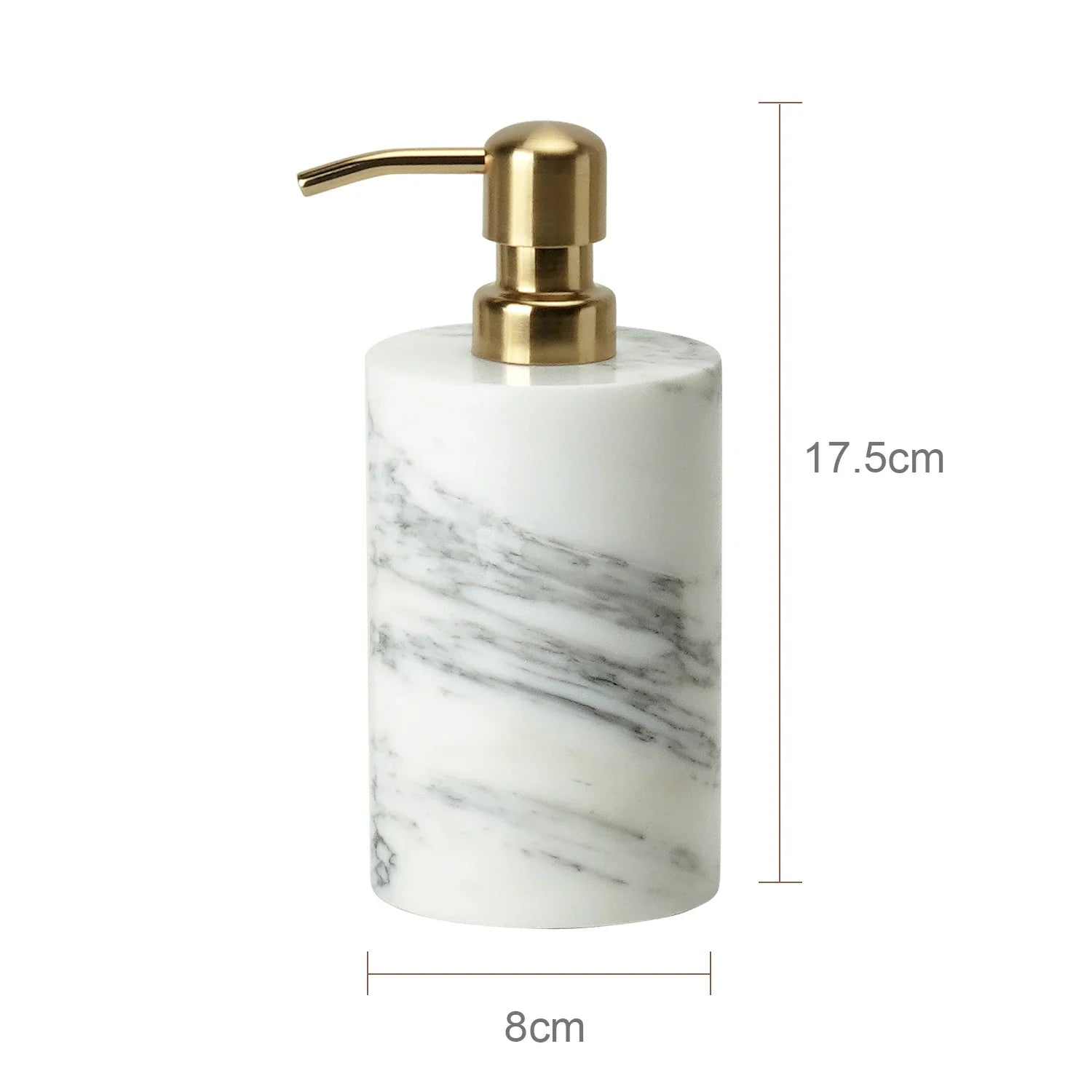 Afralia™ Marble Bathroom Set Soap Dispenser Cotton Swabs Jar Tray Accessories