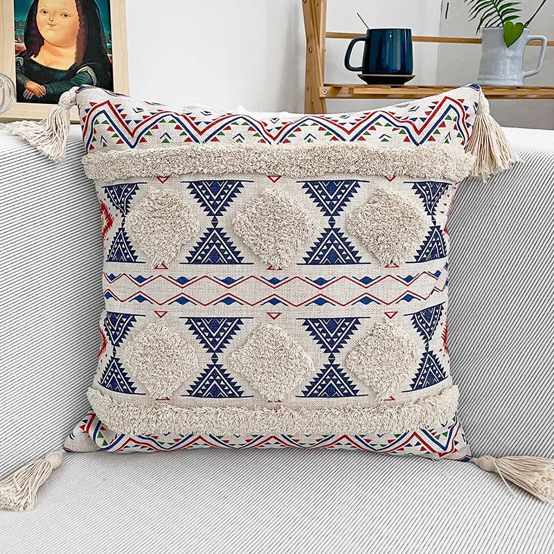 Afralia™ Geometric Bohemian Pillow Case 45cmx45cm - Home Decor Couch Cushion Cover