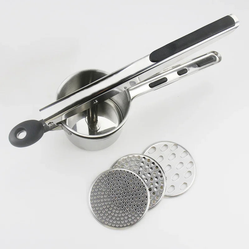 Afralia™ Stainless Steel Potato Ricer Masher Juicer Press Kitchen Gadget