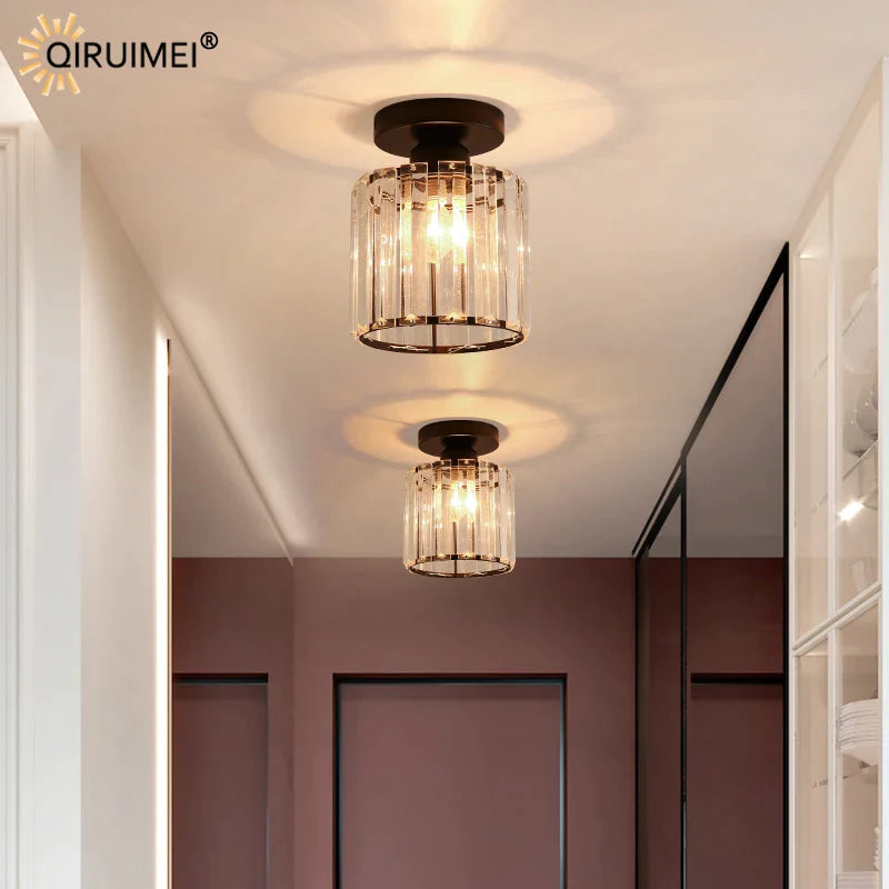 Afralia™ Crystal Glass Nordic LED Chandelier for Modern Indoor Lighting