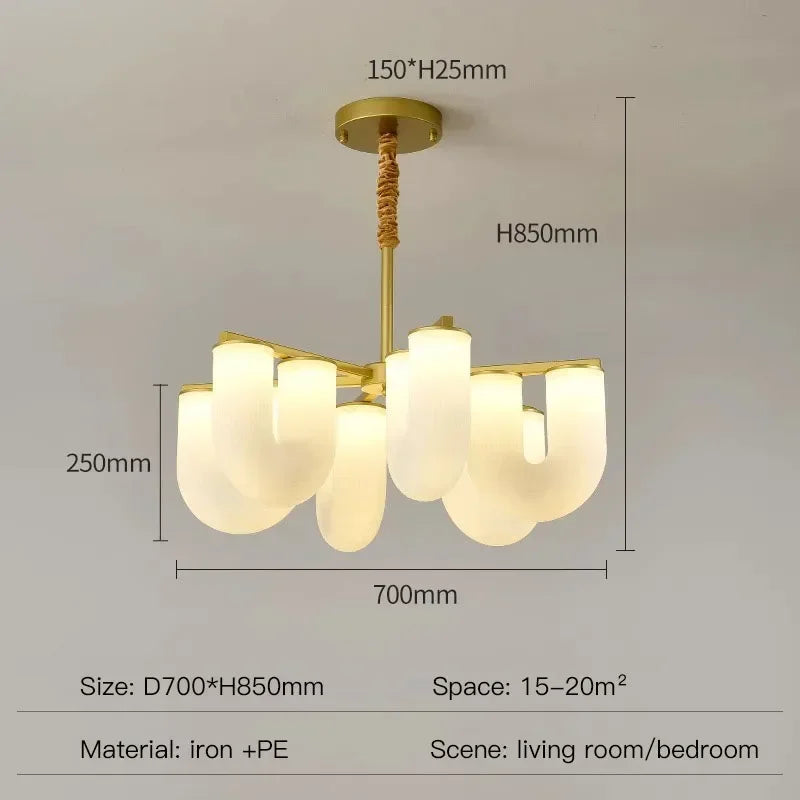 Afralia™ Nordic Minimalism U-shaped Pendant Lights with Rotational Molding for Home Decor