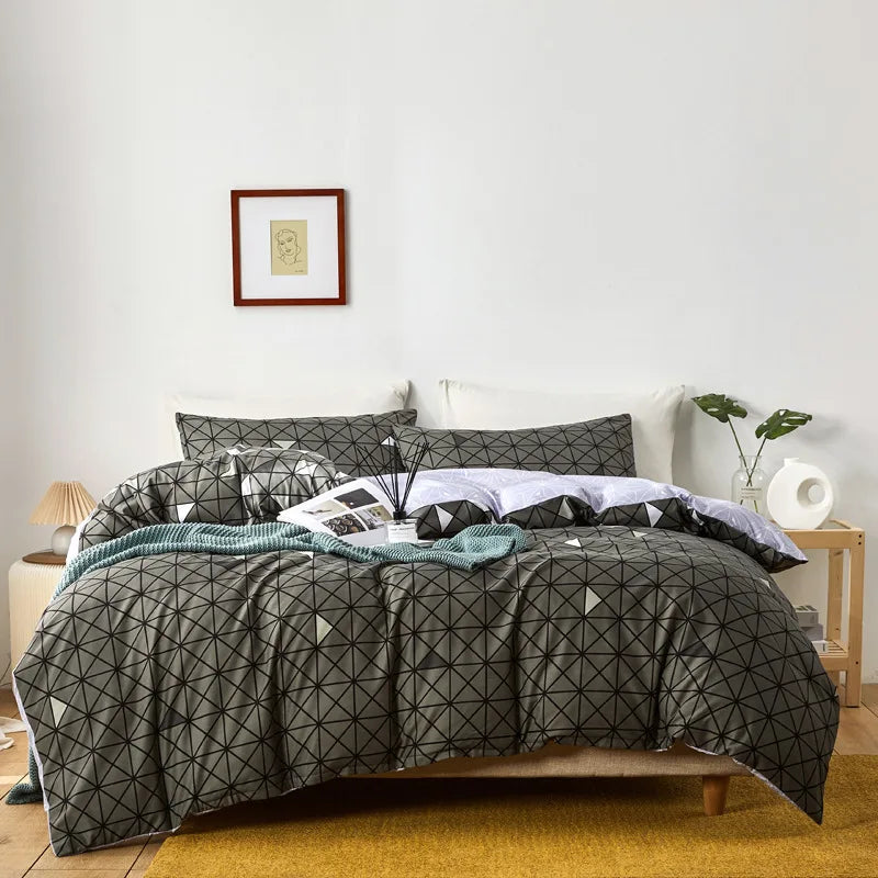 Afralia™ Starry Sky 3D Printed Quilt Cover Set | Romantic Design for Single Double Beds