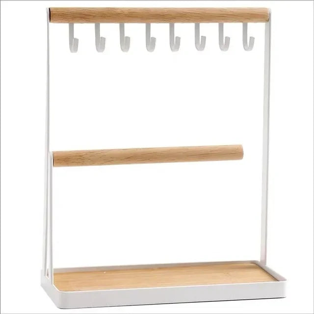 Afralia™ Metal Jewelry Organizer Stand for Necklaces, Earrings, Rings, Watches, and more