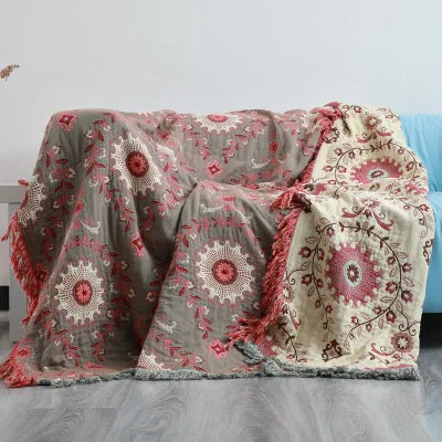Afralia™ Floral Pattern Thin Office Nap Blanket