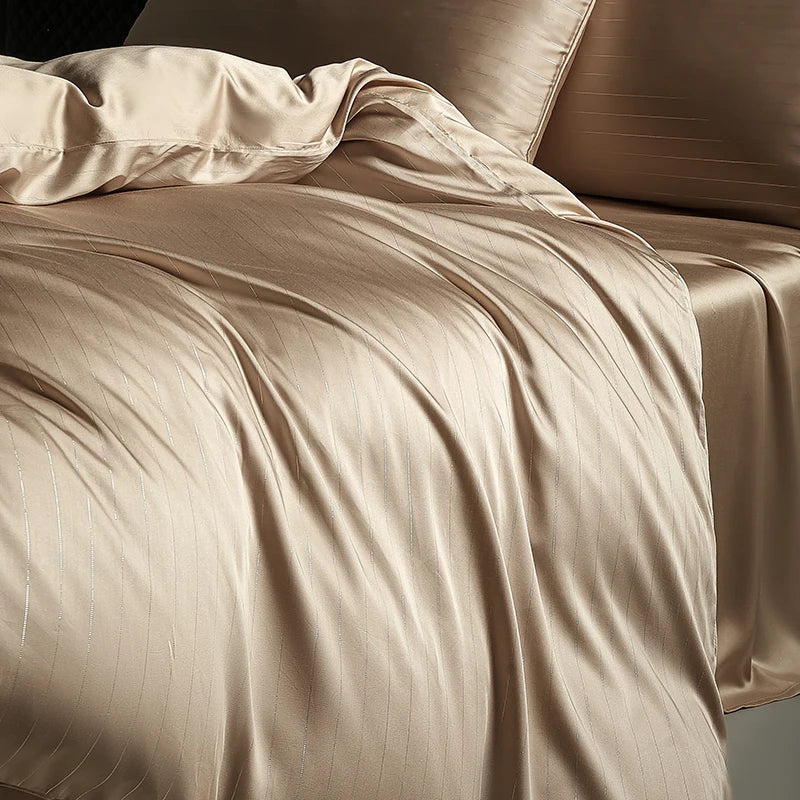 Afralia™ Eucalyptus Fiber Dark Gray Bedding Set: Soft, Silky Duvet Cover, Bed Sheet, Pillowcases