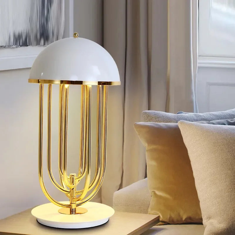 Afralia™ Luxury LED Mushroom Desk Lamp for Office & Living Room