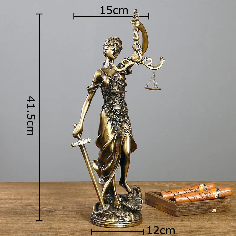Afralia™ Justice Goddess Resin Sculpture - Room Aesthetic Decor