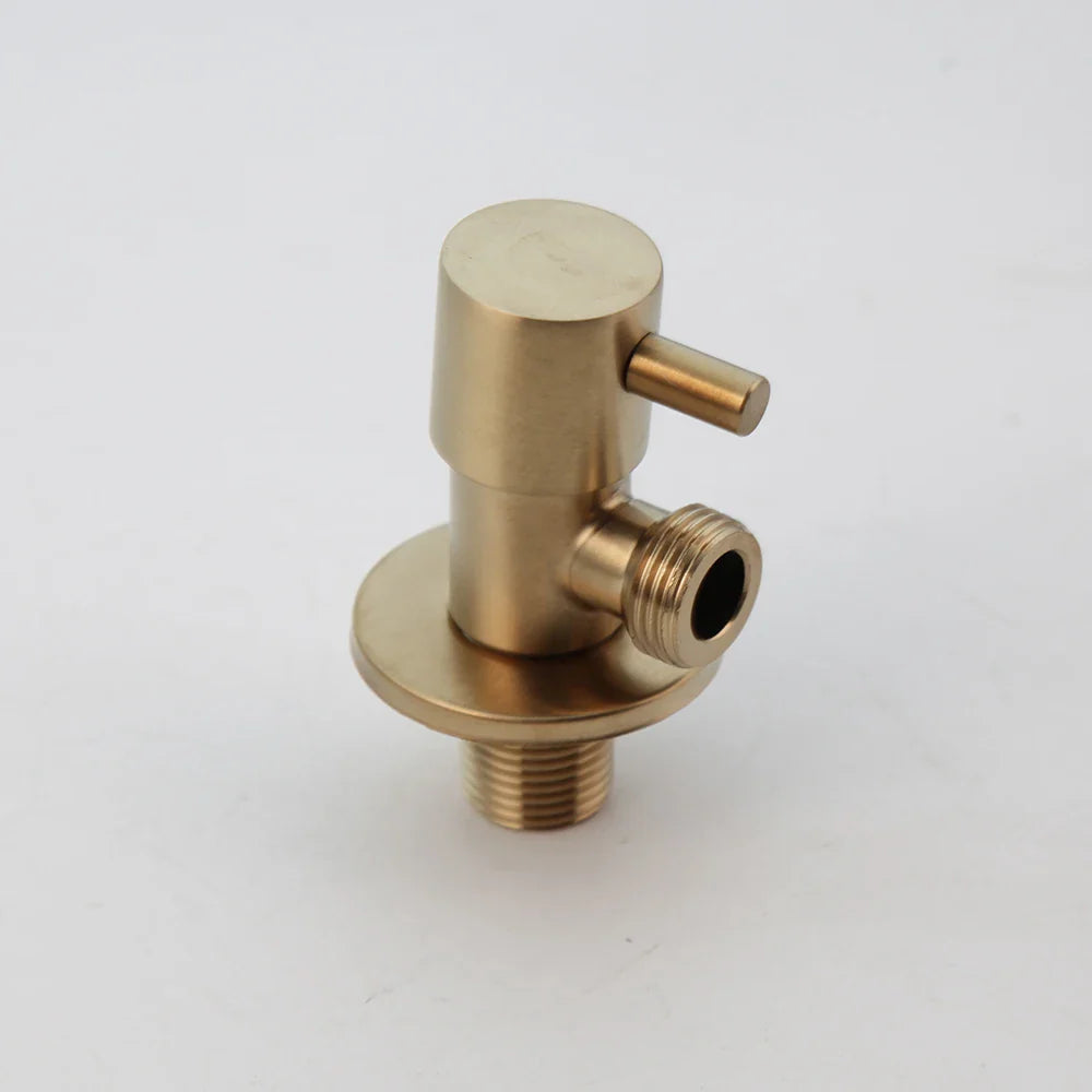 Afralia™ Brushed Gold Bidet Faucet Hand Spray Wall Mounted Dual Water Way Mixer
