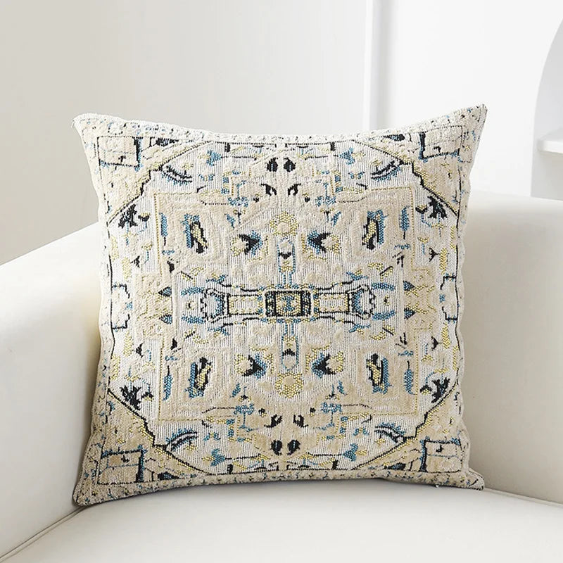 Afralia™ Chenille Luxury Retro Pillow Cover 30x50cm 45x45cm 50x50cm Ivory Blue Red