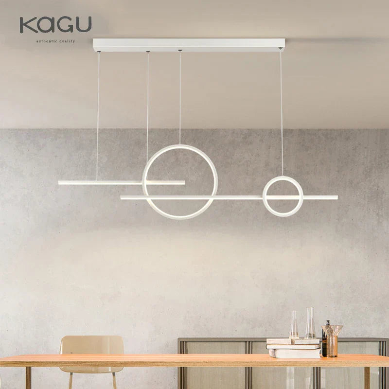 Afralia™ LED Dining Room Pendant Chandelier for Living Room, Study, and Bar Counter