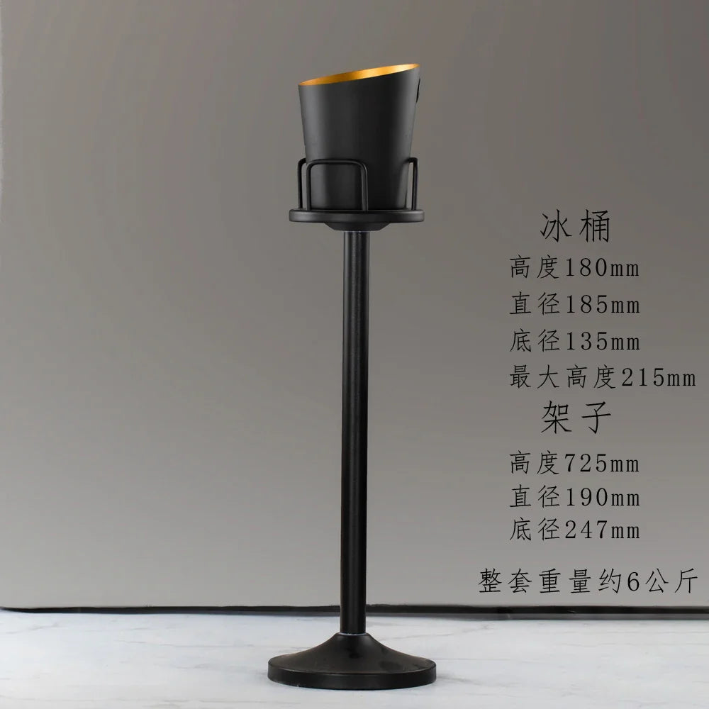 Afralia™ Stainless Steel Ice Bucket Stand for Champagne, Wine & Beer Cooling