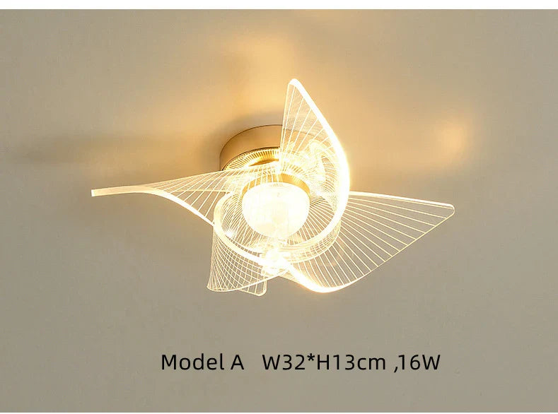 Afralia™ Gold Acrylic LED Ceiling Light - Modern Nordic Style Lighting for Home Decor
