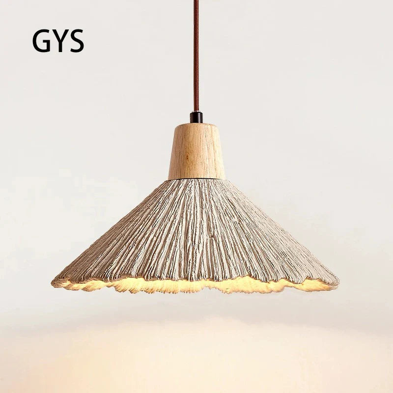 Cream Cement LED Chandelier Pendant Lamp for Home, Restaurant, Bar - Afralia™ Retro Hanging Light