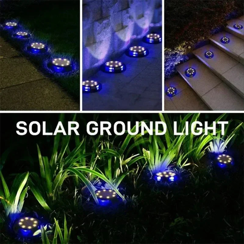 Afralia™ Solar Disk Light - Outdoor Garden LED Spotlight for Deck and Pathway