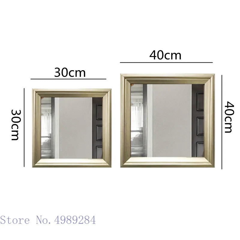 Afralia™ Golden Border Square Mirror Wall Decor Combination