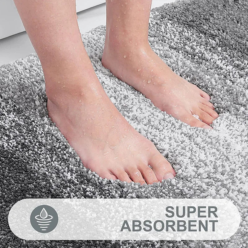 Afralia™ Gradient Color Thick Bath Carpet: Super Absorbent, Anti-slip Bathroom Rugs
