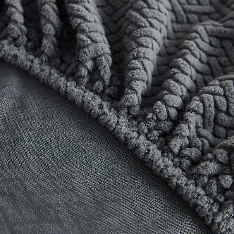 Afralia™ Jacquard Velvet Sofa Cover - Polar Fleece Stretch Slipcovers