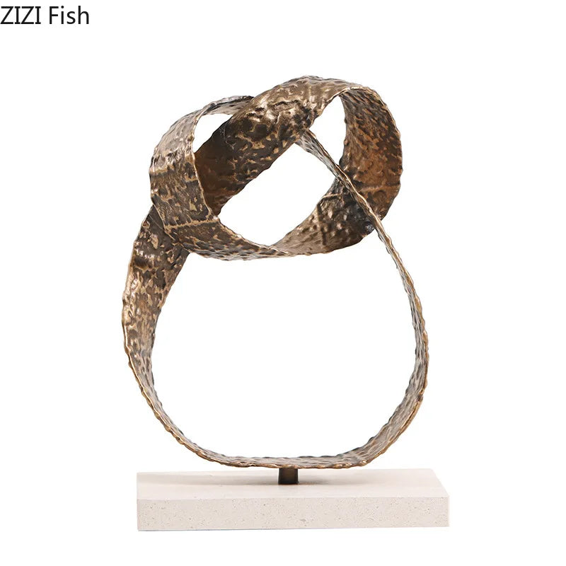 Afralia™ Geometry Sculpture Marble Base Desk Decoration Aesthetics Decor Home Room