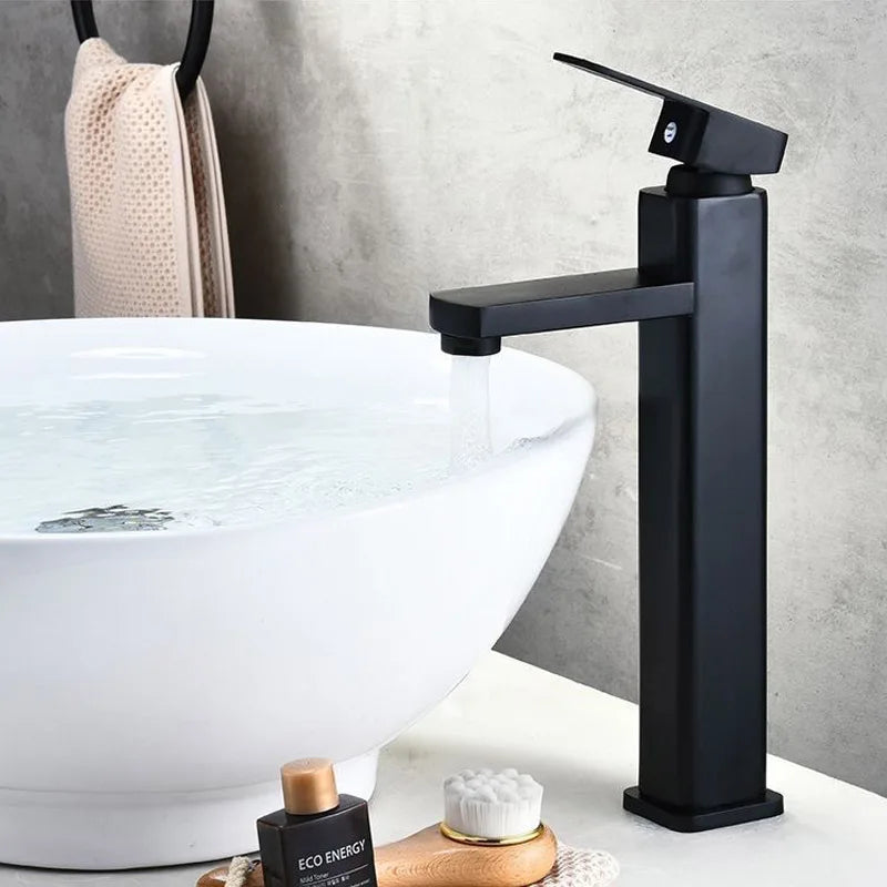 Afralia™ Basin Mixer Bathroom Faucet with Single Handle for Cold and Hot Water