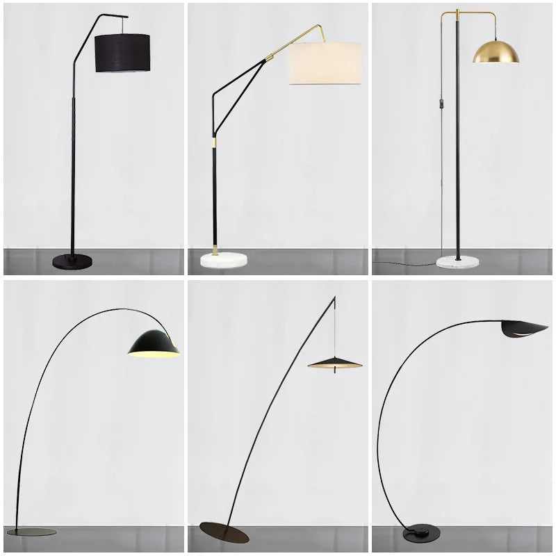 Afralia™ Modern Black Floor Lamp for Living Room & Bedroom Lighting