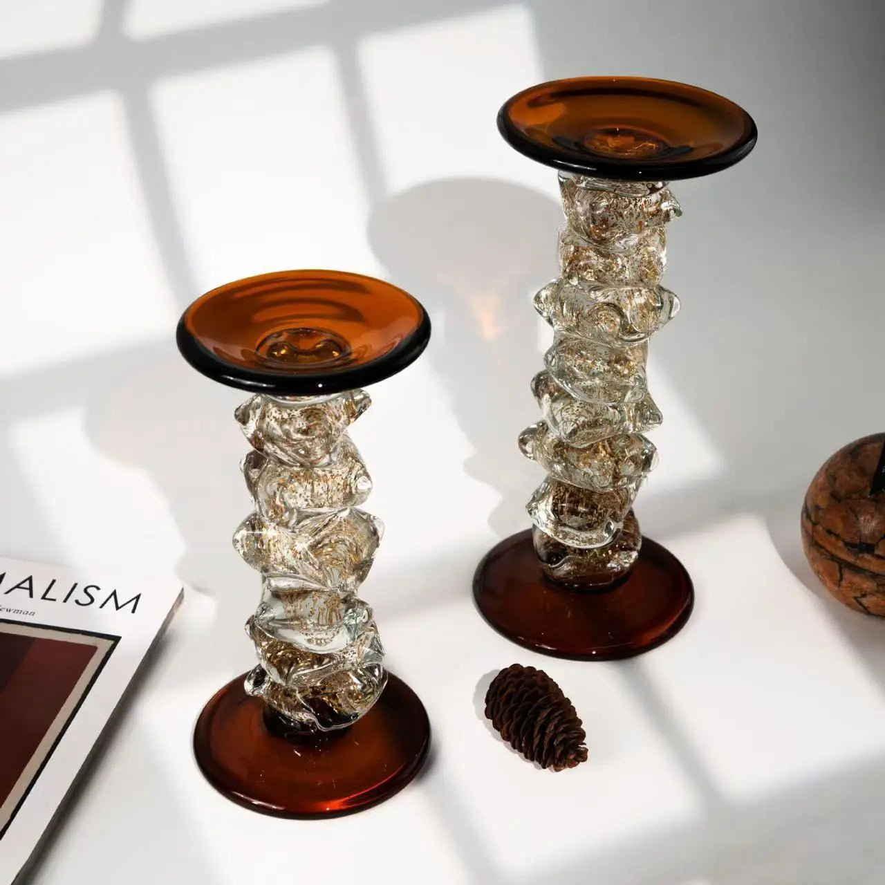 Afralia™ Glass Splicing Candelabrum for Wedding Table Home Decoration