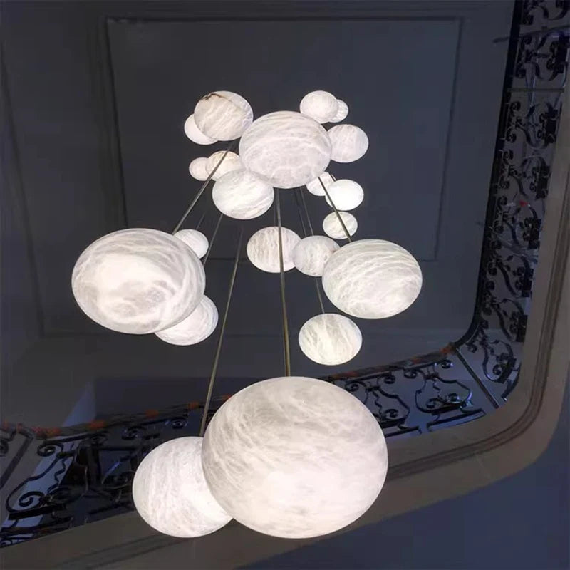 Afralia™ LED Pendant Light Chandeliers for Living Room Staircase Indoor Lighting