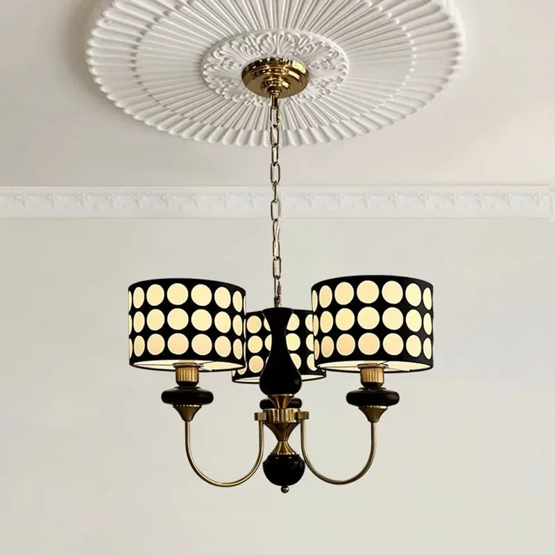 Afralia™ Medieval Fabric Ceiling Chandeliers for Home and Hotel Indoor Light Decoration