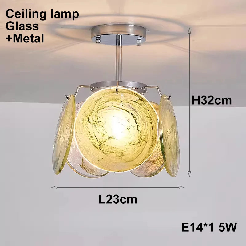 Afralia™ Green Glass Luxury Chandeliers for Elegant Living Room