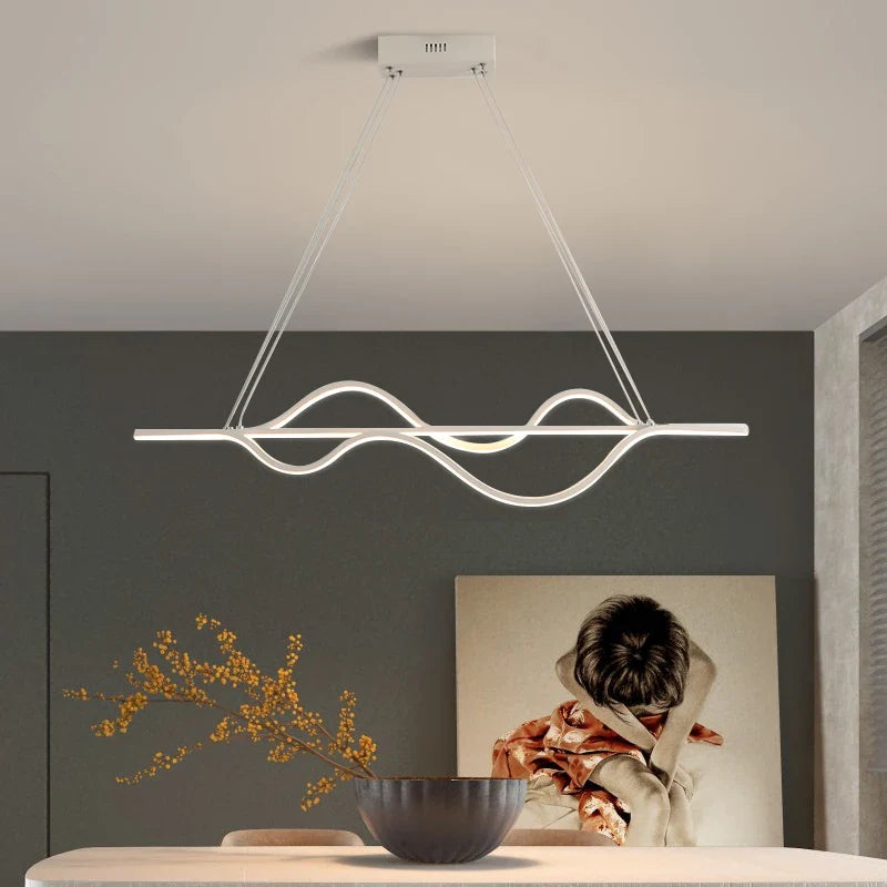 Afralia™ Nordic Minimalist LED Chandelier: Modern Aluminum Copper Pendant Lamp for Home Decor