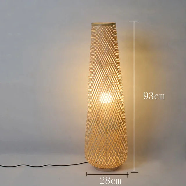 Afralia™ Lucide Colin Rattan Floor Lamp: Natural Handmade Light for Garden, Bedroom, Living Room