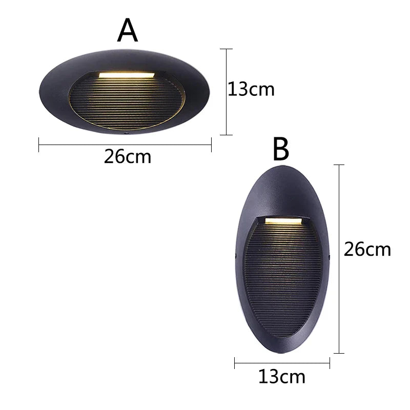 Afralia™ Outdoor Waterproof LED Wall Lamp 3W Garden Porch Light Step Lights