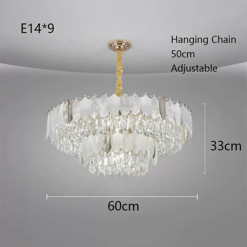 Afralia™ Crystal Indoor Chandelier: Postmodern LED Suspension Lamps for Luxe Living Room Decor