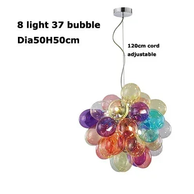 Afralia™ Glass Bubble Chandelier Pendant Light for Living Room & Bedroom