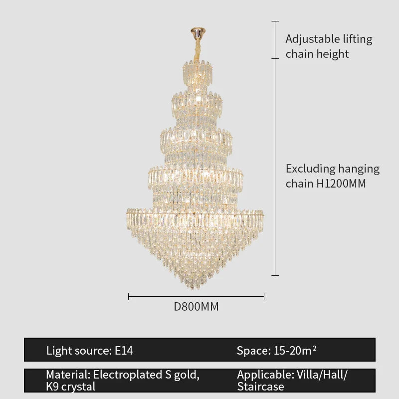 Afralia™ Crystal Chandelier Light: Elegant Postmodern Dining Room & Bedroom Lighting